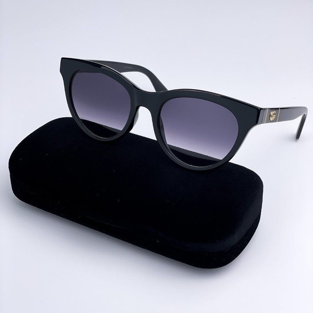 NEW GUCCI GG0763S 001 Black Gray Gradient Cat Eye Women Sunglasses - Picture 2 of 12